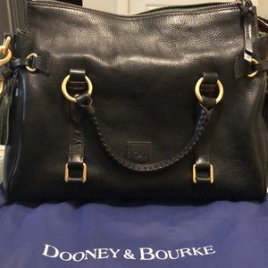 Dooney & Bourke Large Black Florentine Leather Satchel
